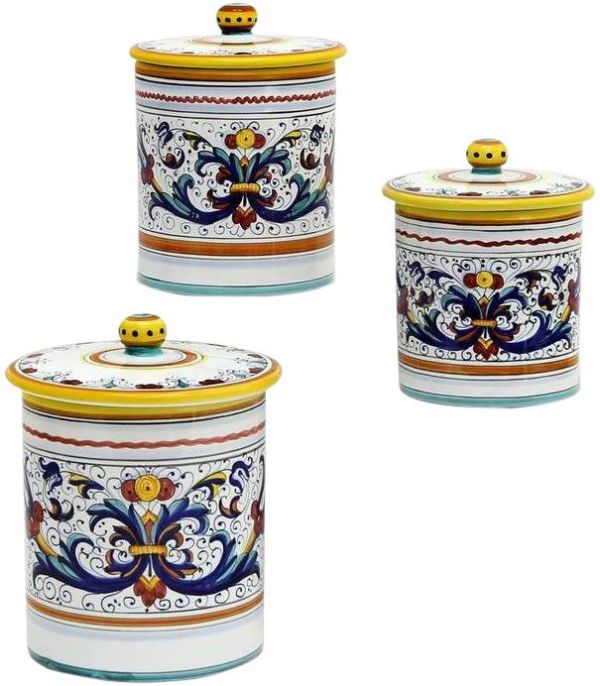 Ricco Deruta Ceramic Cookie Canister