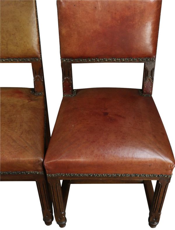 tan leather dining chairs set of 6