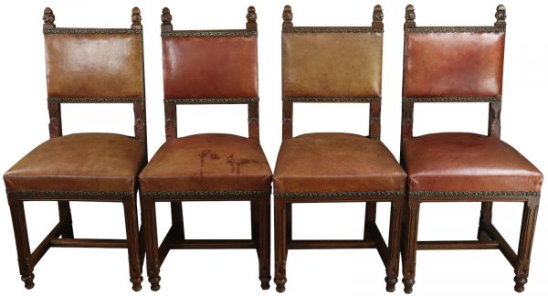 tan leather dining chairs set of 6