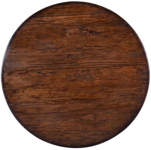 Round Dining Table Scottsdale Rustic Pecan Pedestal