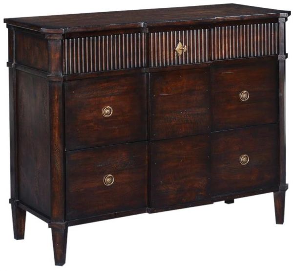 St. Denis Chest | Solid Wood, Rustic Pecan, 3-Drawer