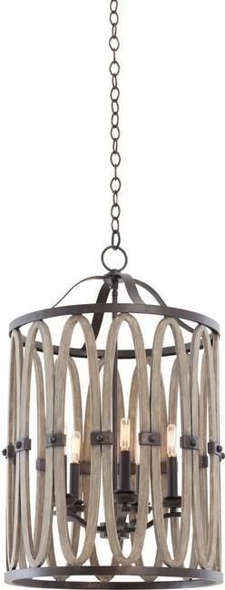 Belmont 5 Light Foyer Fixture - Farmhouse Elegance