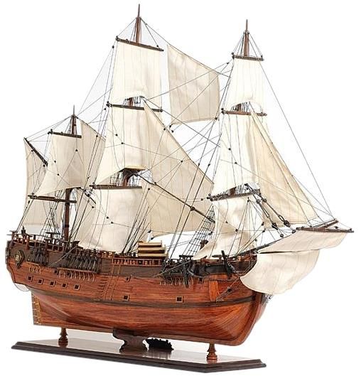 Ship Model Watercraft Traditional Antique HMS Endeavour Boats Sailing Wood